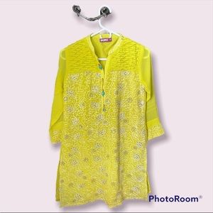 Pakistan Yellow 2 Pc Big Girls Suit
